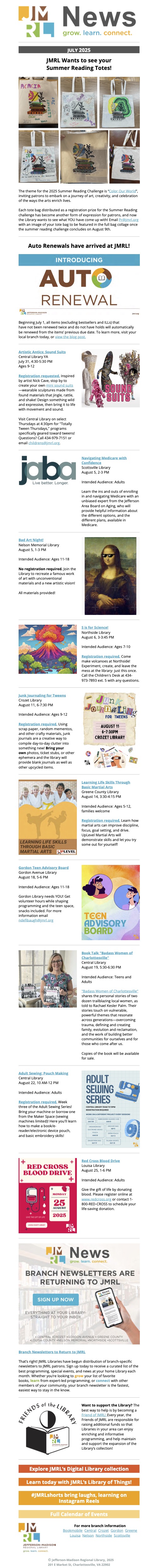 July 2025 newsletter
