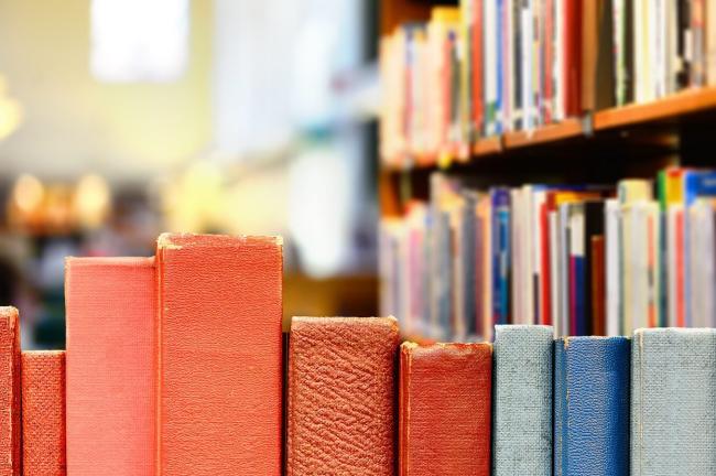 Books on shelves